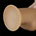 Dildo - Love Toy, dwuwarstwowy silikon, uchwyt, przyssawka 7,9 cm, długość 24 cm