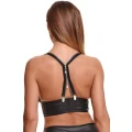Top elastyczny BRZITAI001 czarny, profilowane miseczki, odpinane szelki, M