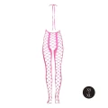 Bodystocking - Neonowa Linia - Halternack, Aktywowane UV, Różowy, XS/XL