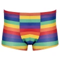 Bokserki męskie Svenjoyment, 90% poliester, 10% elastan, tęczowe paski
