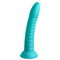 Dildo Dillio Platinum 19,7 cm, silikon, elastyczny z wypustkami w kolorze teal