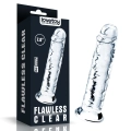 Dildo LOVETOY, przezroczysty, TPE, 7 cali, realistyczny kształt, przyssawka