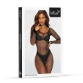 Bodystocking SOFTLINE COLLECTION, duża siateczka, długie rękawy, rozmiar O/S