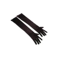 Rękawiczki długie satynowe PARIS HOLLYWOOD, czarne, eleganckie, uniwersalne 54 cm
