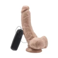Dildo 8 cali TOYJOY z wibracjami, realistyczny kolor ciała, PVC bez ftalanów