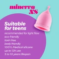 Kubeczek menstruacyjny Minerva XS, 18ml, medyczny silikon, komfortowy design