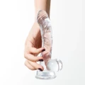 Dildo Crushious Hudini – przezroczysty TPE, 17,5 cm, przyssawka, wodoodporny