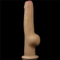 Dildo Love Toy Dual-layerowy silikon, uchwyt, przyssawka 7,9 cm, długość 28 cm