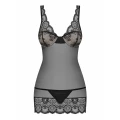 Koszulka koronkowa OBSESSIVE 853-CHE-1 L/XL, regulowane ramiączka, stringi w zestawie
