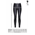 Leginsy wetlook DEMONIQ Kolekcja Silver Touch z odpinanym zamkiem, czarne, XXL
