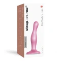 Dildo Plug Curvy - Silikon, Wodoodporny, Rozmiar S, Metaliczny Różowy