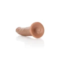Dildo Real Rock - Smukły, realistyczny, zakrzywiony, przyssawka, 15,5 cm