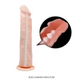 dildo BAILE 24 cm elastyczne, z przyssawką, wodoodporne