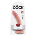Dildo KING COCK 7 cali, PVC, z przyssawką, zasilany bateryjnie