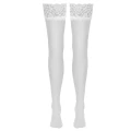 Pończochy COTTELLI LINGERIE koronkowe XL, białe, 20 den, eleganckie i zmysłowe