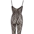 Kombinezon koronkowy S/M, 100% poliamid, z elastycznym dekoltem, głęboki w kroku