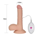 Dildo Ultra Soft Dude - 7,5 cala, 10 prędkości wibracji, przyssawka do mocowania
