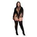 Bodystocking Plus Size LE DESIRE - Turtleneck, Elastyczny Nylon, Wysoka Komfortowość