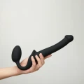 Dildo strap-on bezszwowy Niewibrujący - S, silikon, stymulacja G i łechtaczki, regulowany