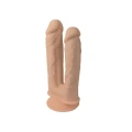 Dildo SILEXD Model 1, 19,5 cm i 17,5 cm, podwójny silnik, 10 trybów wibracji