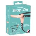Wibrator strap-on - regulowany, silikonowy, 10 trybów wibracji, 15,7 cm długości