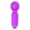 Mini masażer, USB, 20 funkcji, wodoodporny, ergonomiczny uchwyt - Fioletowy