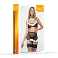 Sukienka SOFTLINE COLLECTION, pasy do pończoch, choker, rozmiar 3XL