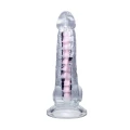 Dildo A-Toys Paret, elastyczny, przeźroczysty, 18 cm, z przyssawką, z TPE