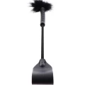 Pejcz z piórkiem EXTREME, PU Leather, długość 57 cm, BDSM, czarno-biały