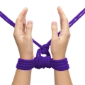 Lina bondage 10m, 8mm grubości, bawełna, kolor purpurowy - dla shibari i przyjemności.
