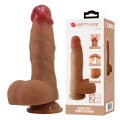 Dildo Pretty Love Dwell 19,3 cm, silikon, wodoodporny, przyssawka kompatybilna z uprzężą