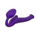 Dildo bez paska Niewibrujący, silikonowy, regulowany 2,7 x 17 cm, fioletowy