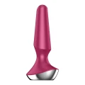 Wibrator analny Satisfyer Plug-Illicious 2, silikon, ładowany, wodoodporny IPX7, Berry
