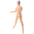 Inflatable sex doll NaughtyDollz – dmuchana lalka 152 cm, PVC, 3 otwory, tatuaże