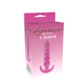 Korek analny Lovesecret Sensual LS13 - 12 cm, elastyczny TPE, różowy design