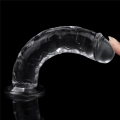 Dildo LOVETOY, przezroczysty, TPE, 7 cali, realistyczny kształt, przyssawka