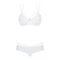 Bielizna koronkowa OBSESSIVE Bielizna-860-SET-2, S/M, regulowane ramiączka, biały
