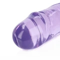 Dildo REALROCK CRYSTAL CLEAR 34 cm, podwójny, bez ftalanów, wodoodporny