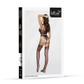 Bodystocking SOFTLINE COLLECTION 2083 - czarny, koronkowe detale, O/S, elastyczna siateczka