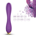 Wibrator ergonomiczny Flamingo Purple, 9 trybów wibracji, wodoodporny, silikonowy
