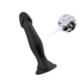 Dildo Optimus Black, medyczny silikon, 9 trybów wibracji, wodoodporny