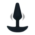 Wibrujący korek analny - Klasyczny S - Silikon bezpieczny dla ciała, wodoodporny, czarny