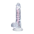 Dildo A-Toys Paret, elastyczny, przeźroczysty, 18 cm, z przyssawką, z TPE