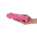 Dildo Caio Pink, standardowa długość, duża średnica, przyssawka do stabilizacji