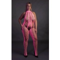 Bodystocking Neonowy z Halternackiem XL/XXXXL, Efekt UV, Elastyczny Materiał