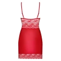 Koszulka nocna OBSESSIVE Lovica, S/M, regulowane szelki, koronkowe detale, intensywna czerwień