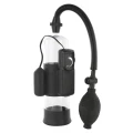 Pompka do penisa Power Pump Black - wodoodporna, z wibracjami, 56cm długości