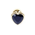 Zabawkowa biżuteria analna - Gold Heart, stal nierdzewna, długość 7 cm, średnica 2,7 cm