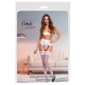 Pończochy COTTELLI LINGERIE, białe, 80% poliamid, koronka, elegancki design