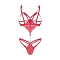 Body Matildea OBSESSIVE, otwarte miseczki, koronka, regulowane ramiączka
